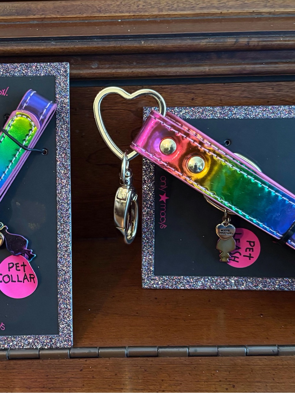 Betsey Johnson Rainbow Dog Collar and Leash Set - Multicolor - Picture 5 of 10